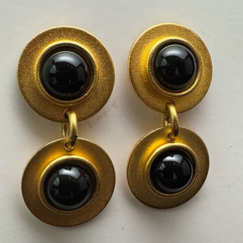 Vtg 80s Martha Sturdy Modernist Earrings